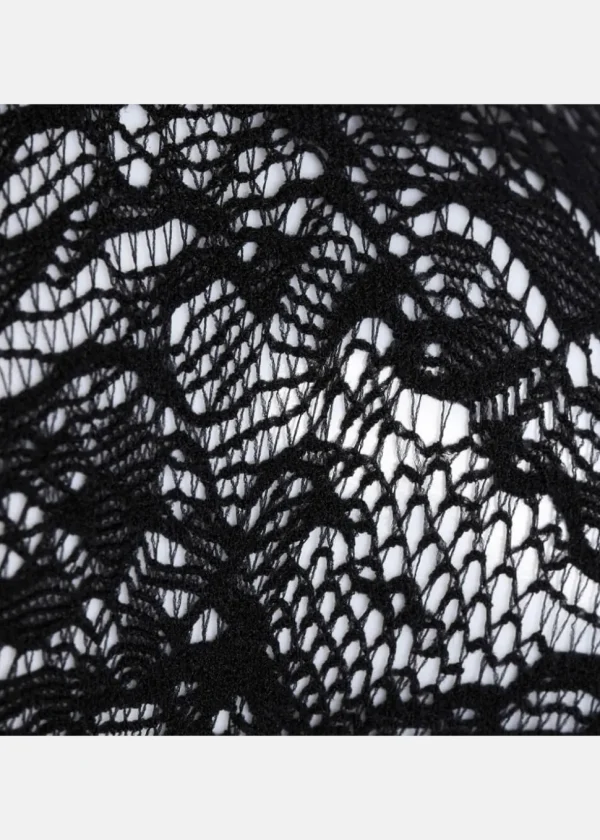 Koi Footwear Heiress Lace Ruffle 50's Socks Black