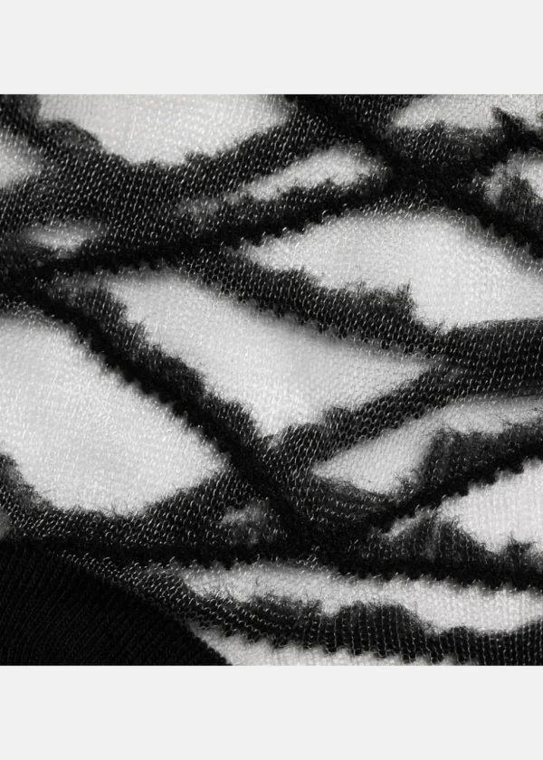 Koi Footwear Rumours Sheer Ruffle 50's Socks Black