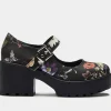 Koi Footwear Tira Floral Mary Janes Pumps Black
