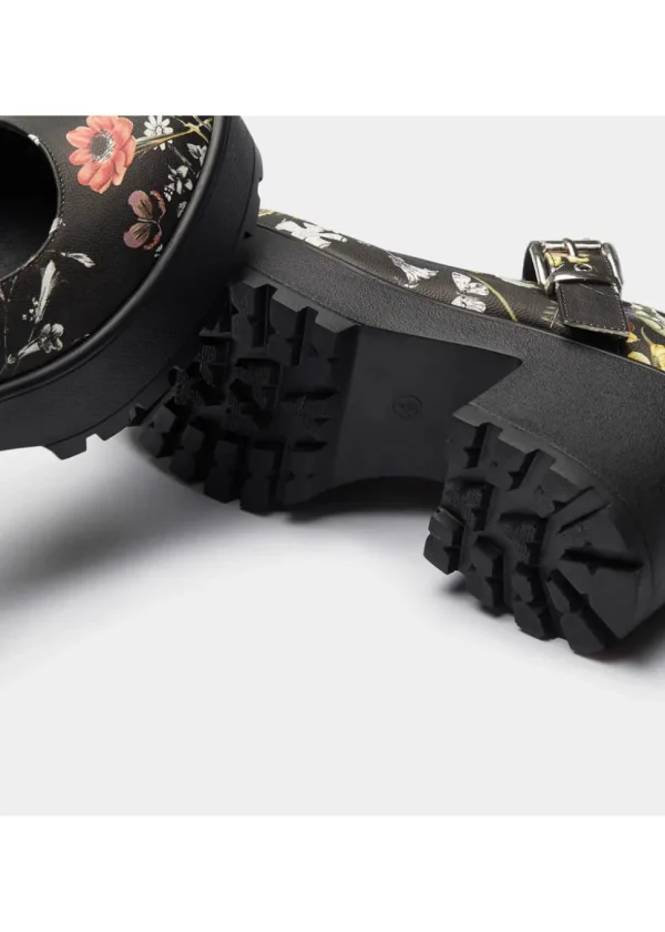 Koi Footwear Tira Floral Mary Janes Pumps Black