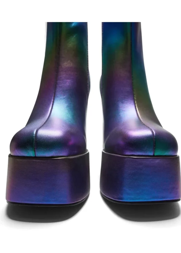 Koi Footwear Toiled Atmosphere Rainbow Platform Boots Multi