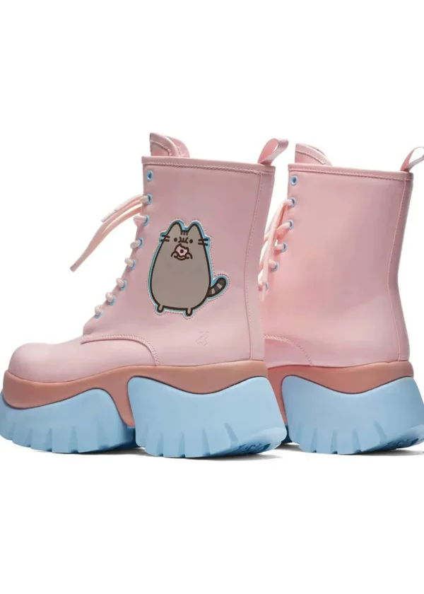 Koi x Pusheen Doghnuts Pastel Patent Boots Pink