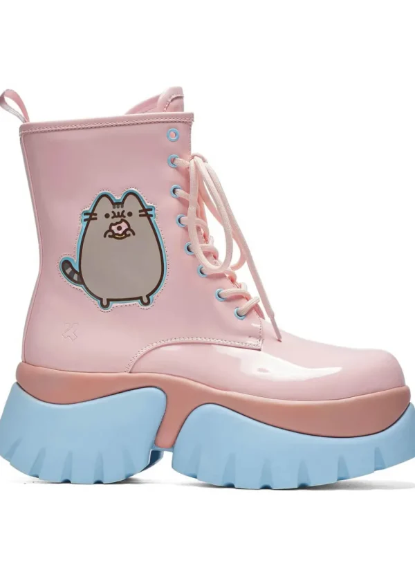 Koi x Pusheen Doghnuts Pastel Patent Boots Pink