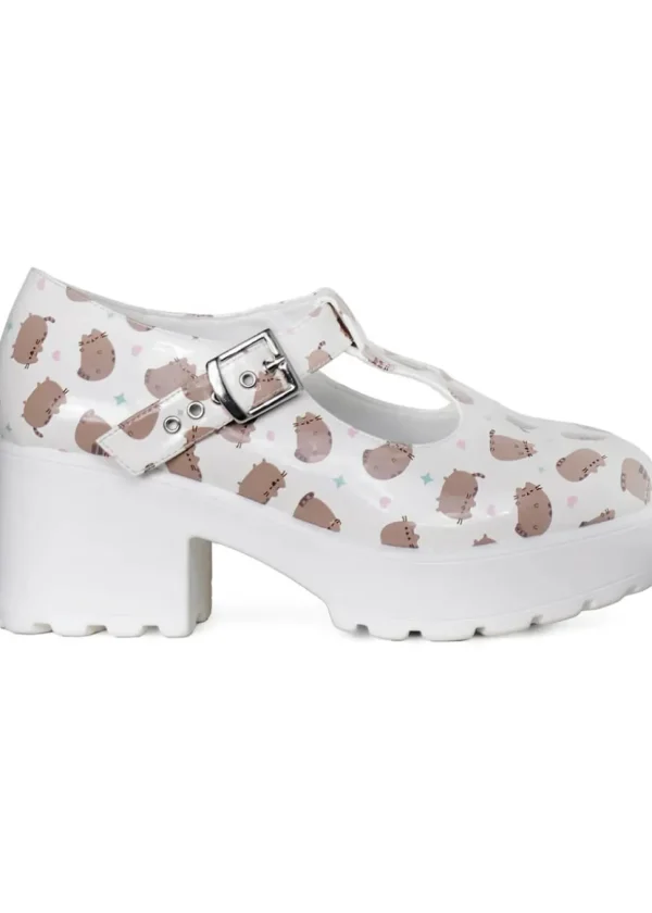Koi x Pusheen Sai Mary Janes White