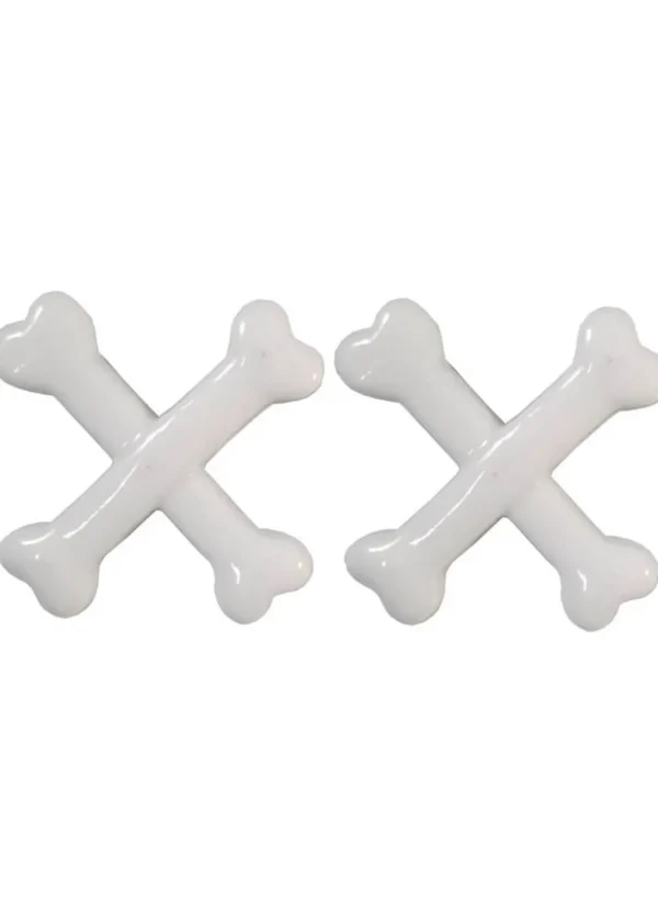 Kreepsville Crossbones Set Hairslides White