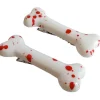 Kreepsville Mini Bone Blood Spattered Set Hairclips White
