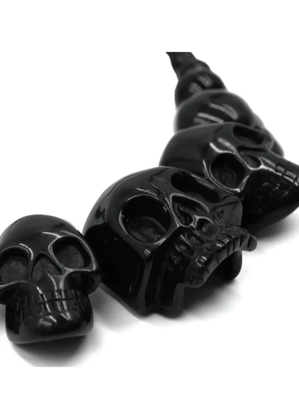 Kreepsville Skull Collection Necklace Black