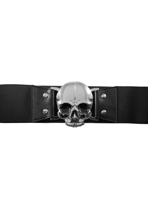 Kreepsville Skull Elastic Belt Black
