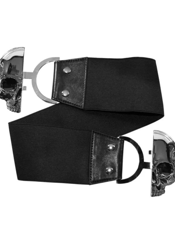 Kreepsville Skull Elastic Belt Black