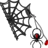 Kreepsville Spider Charm Web Hairclip Black