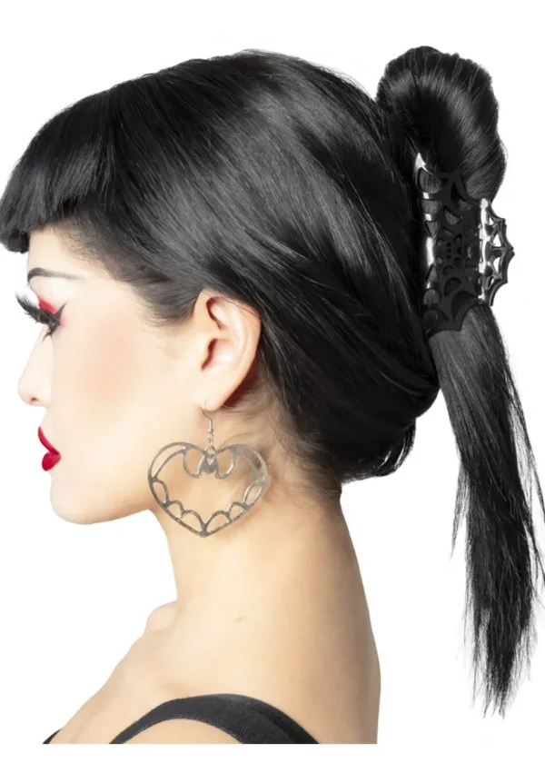 Kreepsville Spiderweb Haarclip Black