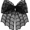 Kreepsville Spiderweb Lace Hair Bow Black