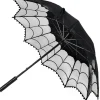 Kreepsville Spiderweb Lace Parasol Black