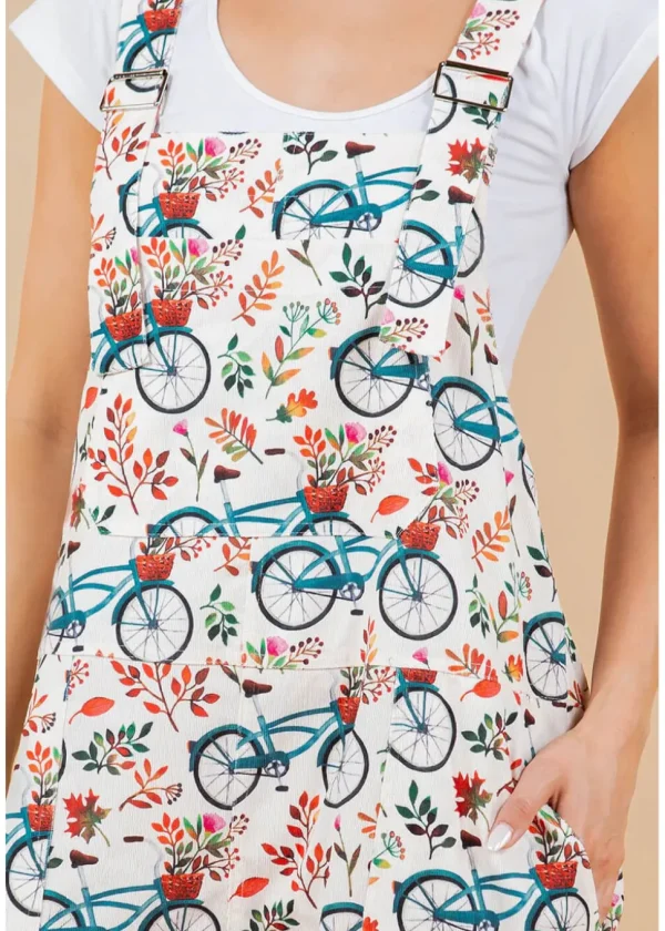 LA Soul Ayla Bicycle Dungarees Apricot