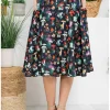 LA Soul Mushroom Garden Swing Skirt Black