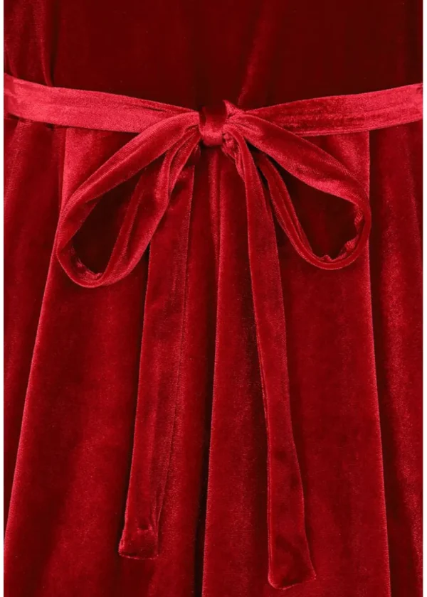 Lady V Lyra Velvet 50's Swing Dress Red