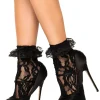 Leg Avenue Lucy Lace Ankle Socks Black