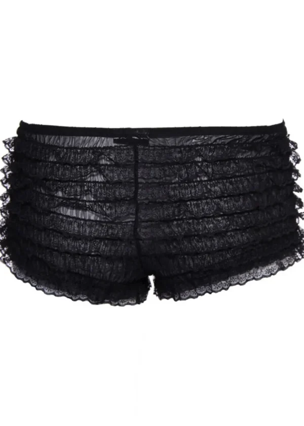 Leg Avenue Rita Lace Ruffle Short Zwart