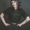 Lively Ghosts Scissorhands 60's Shirt Black