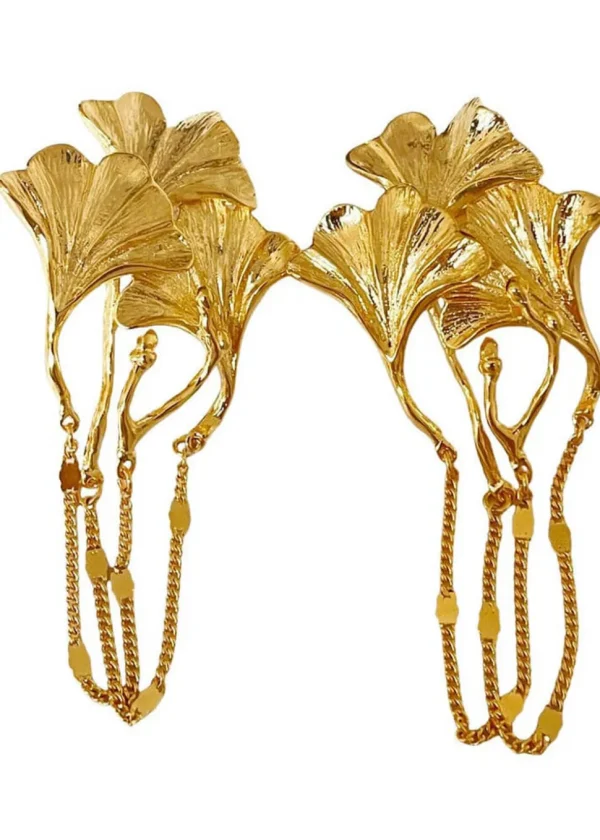 Lotta Djossou Paris Gingko Tao Earrings Gold
