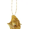 Lotta Djossou Paris Maybug on Leaf Necklace Gold