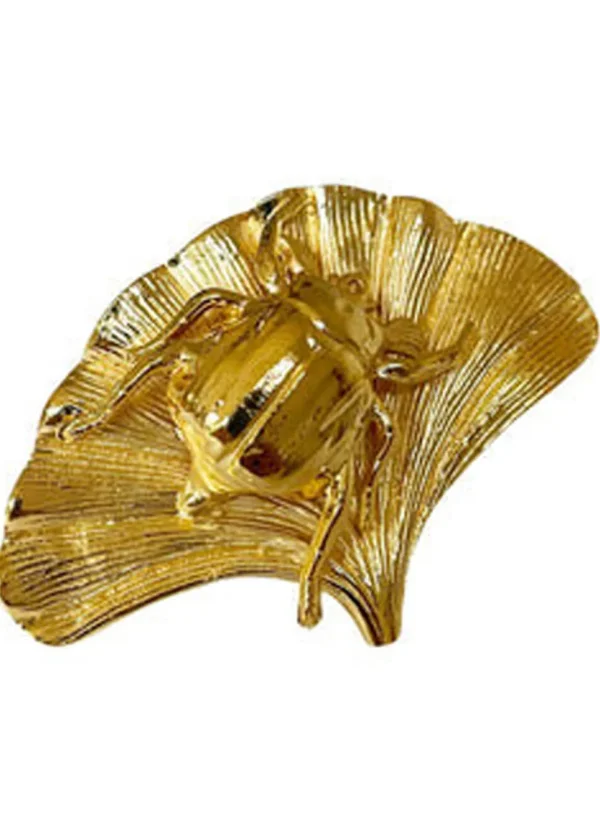Lotta Djossou Paris Maybug On Leaf Ring Golden