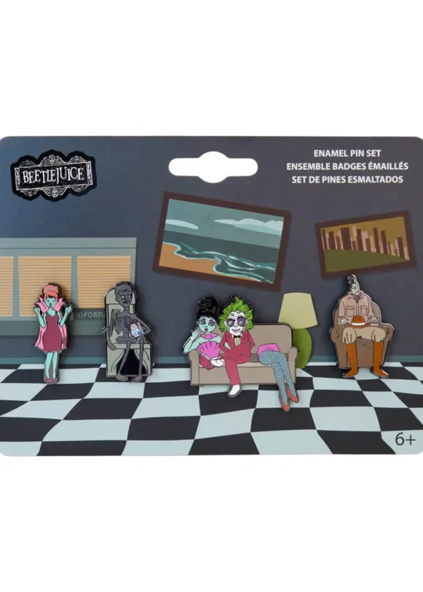 Loungefly Beetlejuice Waiting Room Set 4 Pins