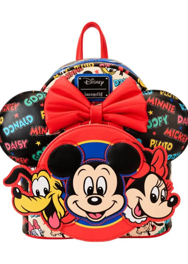 Loungefly Disney Mickey and Friends Classic Ear Holder Backpack With Headband