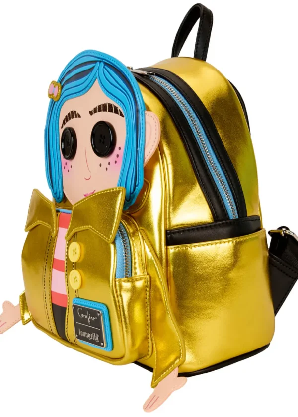 Loungefly Laika Coraline Doll Cosplay Backpack Yellow