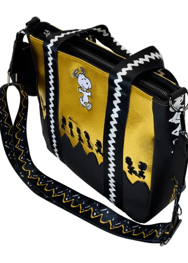 Loungefly Peanuts 75th Anniversary Tote Bag Black