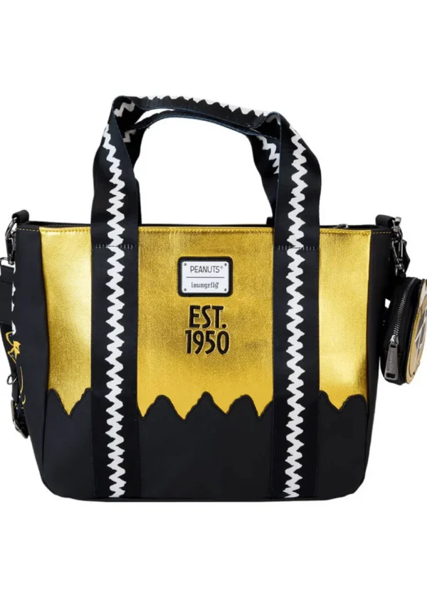 Loungefly Peanuts 75th Anniversary Tote Bag Black