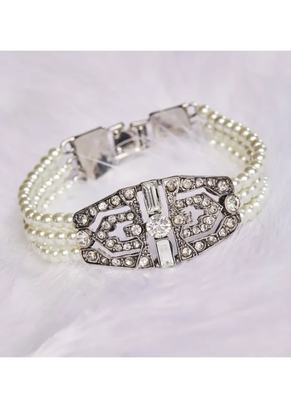Love Vintage Art Deco 20's Bracelet Cream