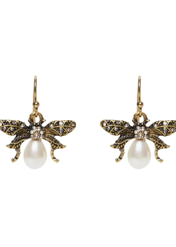 Love Vintage Bumble Bee 50's Earrings Cream
