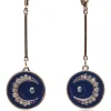 Love Vintage Celestial Moon Earrings Blue
