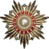 Love Vintage Cordelia Swarovski Crystal Starburst Brooche Gold