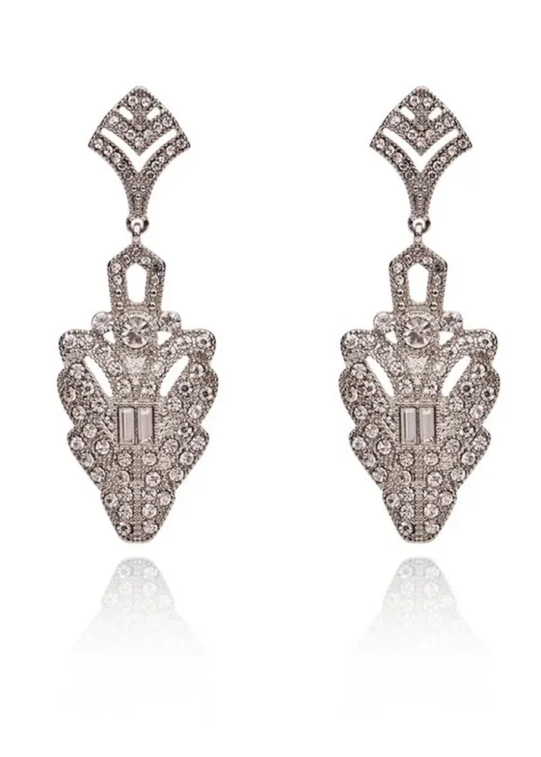 Love Vintage Decadent Art Deco 20's Earrings Crystal