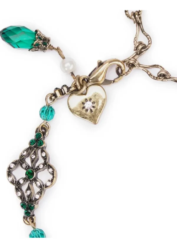 Love Vintage Victorian Filigree 20's Bracelet Emerald Green