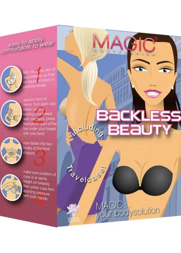 Magic Bodyfashion Backless Beauty Adhesive Bra Black