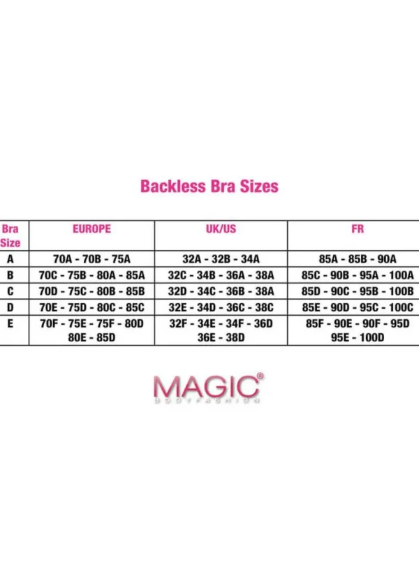 Magic Bodyfashion Backless Beauty Adhesive Bra Black