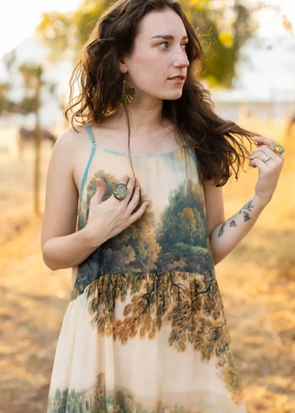 Market Of Stars Awakening Maxi Slip Dress Multi