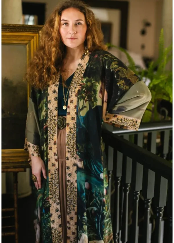 Market Of Stars Bella Notte Rabbit And Moon Long Kimono Multi
