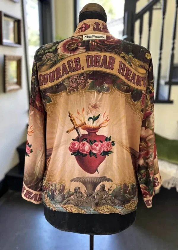 Market Of Stars Courage Dear Sacred Heart Short Kimono Multi