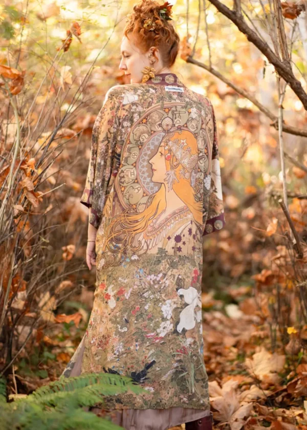 Market Of Stars Dreamweaver Art Nouveau Mucha Kimono Multicolour