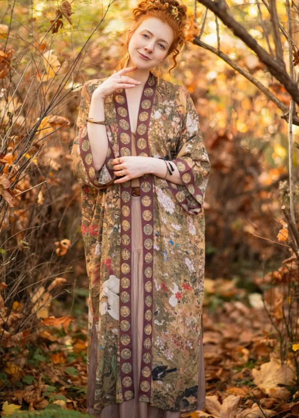 Market Of Stars Dreamweaver Art Nouveau Mucha Kimono Multicolour