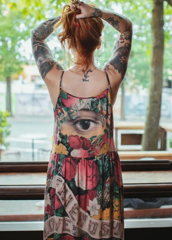 Market Of Stars Friendship Love & Truth Maxi Slip Dress Multi