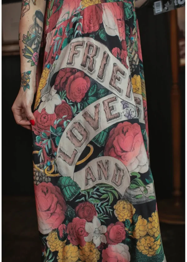 Market Of Stars Friendship Love & Truth Maxi Slip Dress Multi