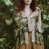 Market Of Stars I Dream In Flowers Brueghel Short Kimono Green