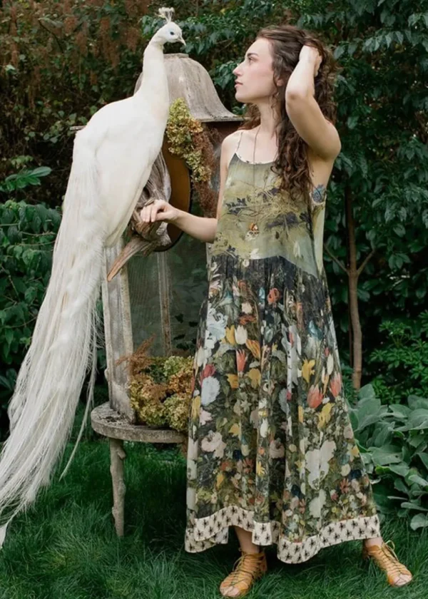 Market Of Stars I Dream In Flowers Bohéme Maxi Dress Green