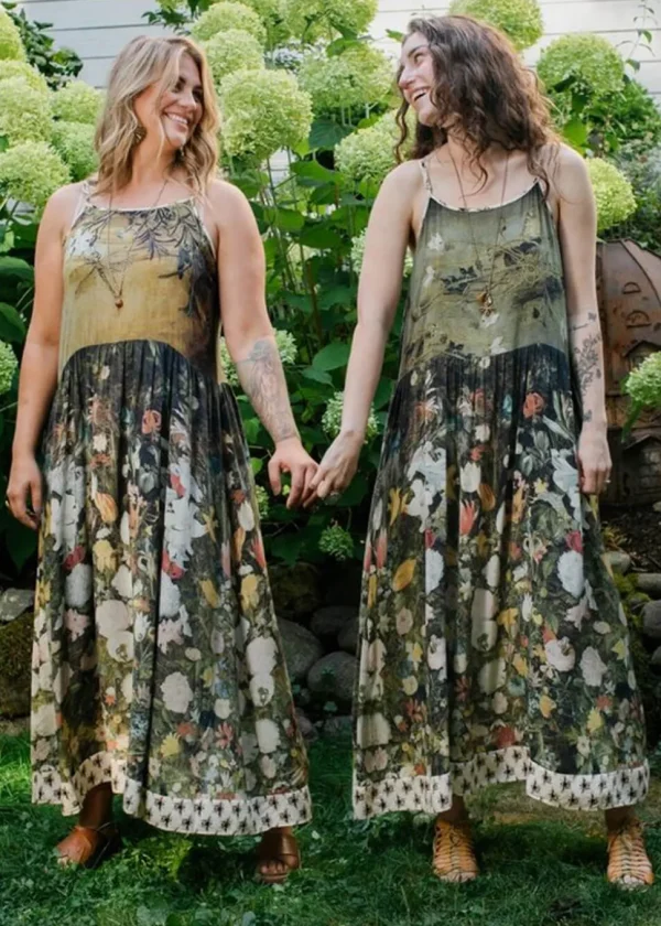 Market Of Stars I Dream In Flowers Bohéme Maxi Dress Green
