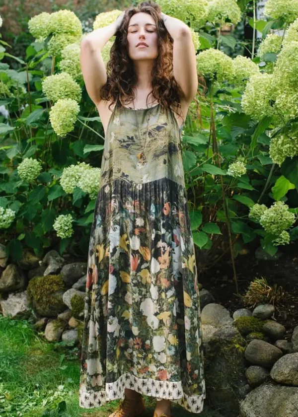 Market Of Stars I Dream In Flowers Bohéme Maxi Dress Green